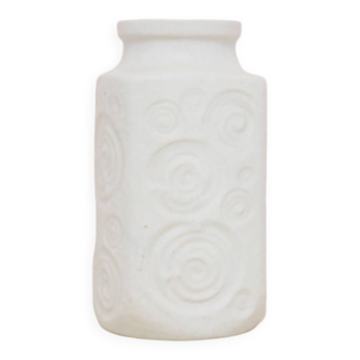 vase fossile blanc vintage
