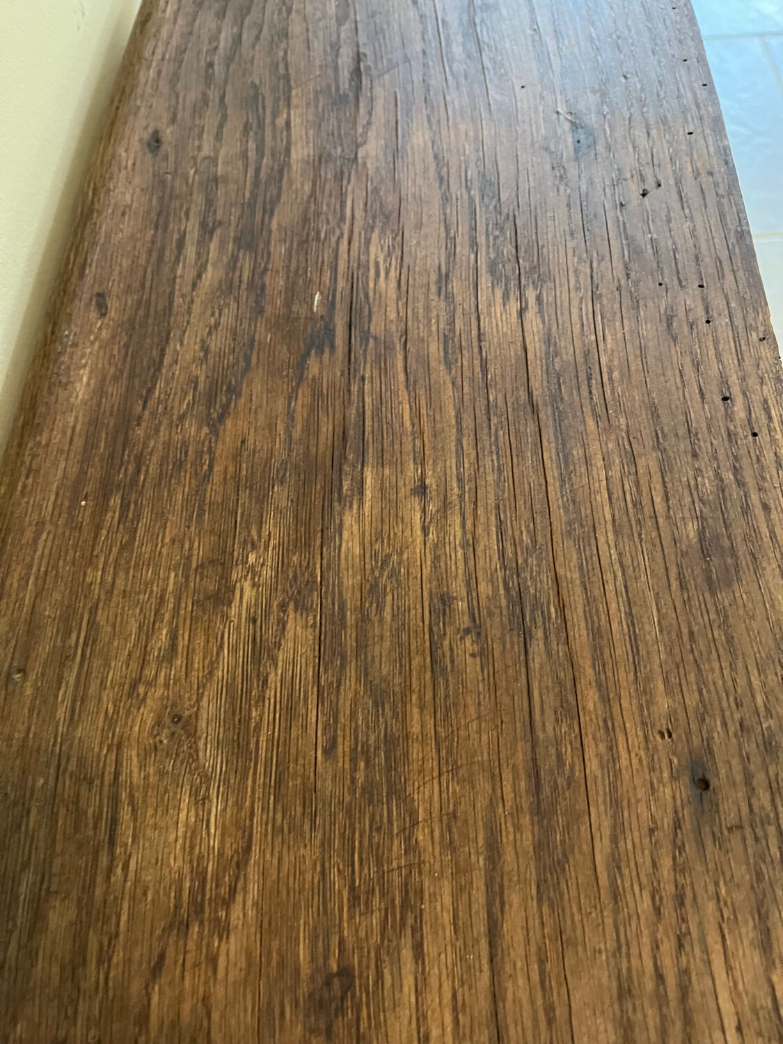 Antique wooden fireplace mantel