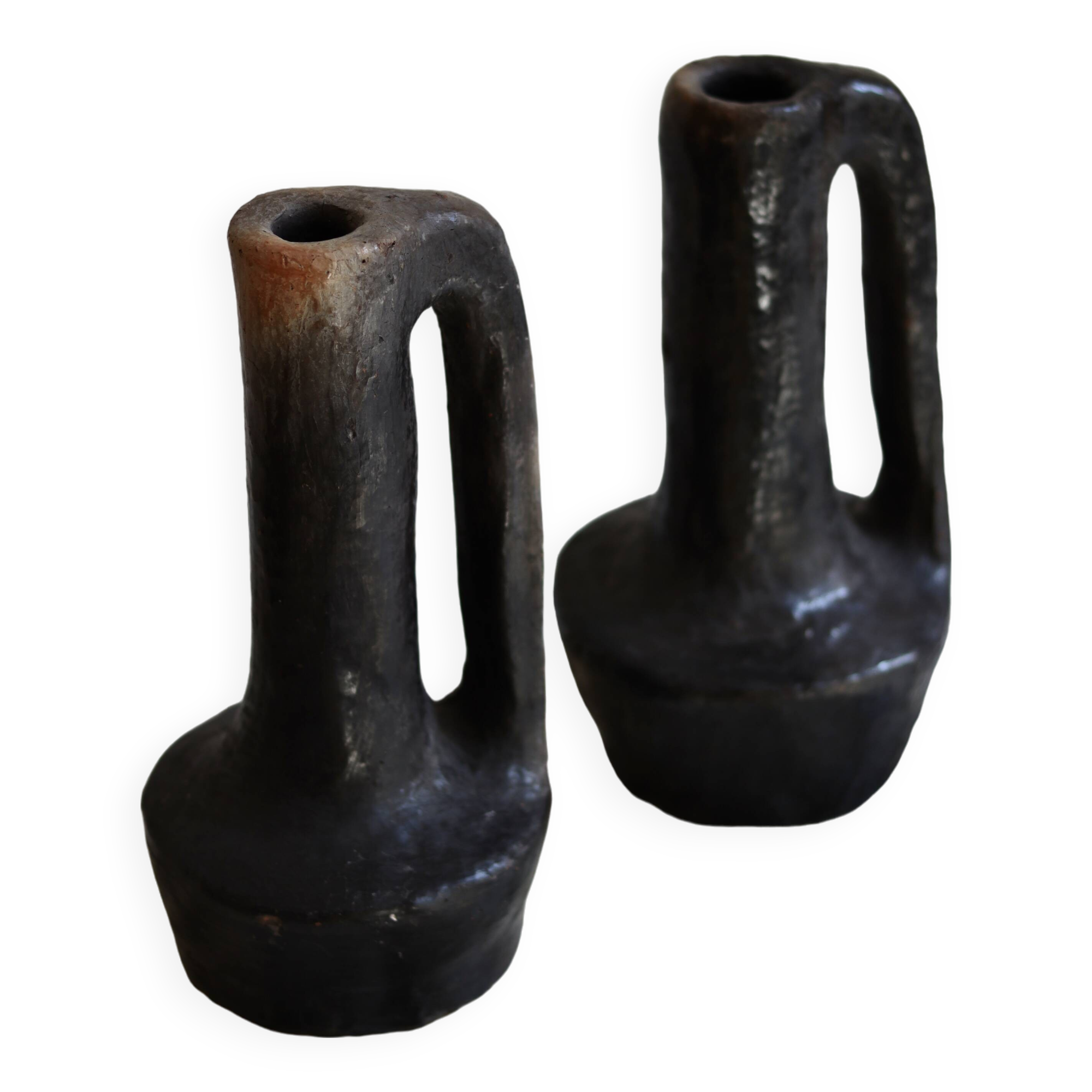 Antique terracotta pitchers