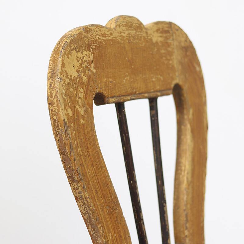 Chaise d'appoint d'art populaire primitif