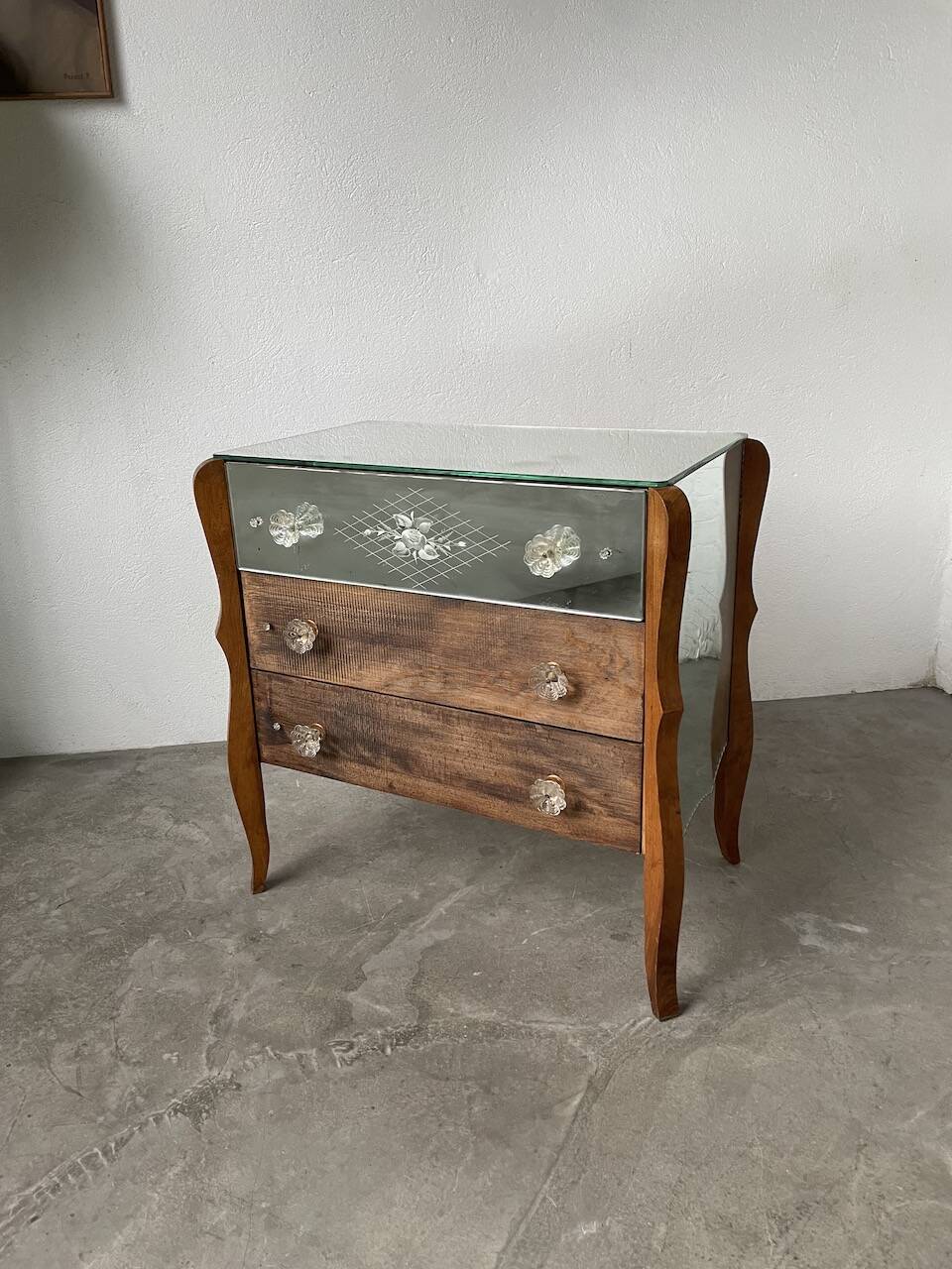 60s mirrored chest of drawers