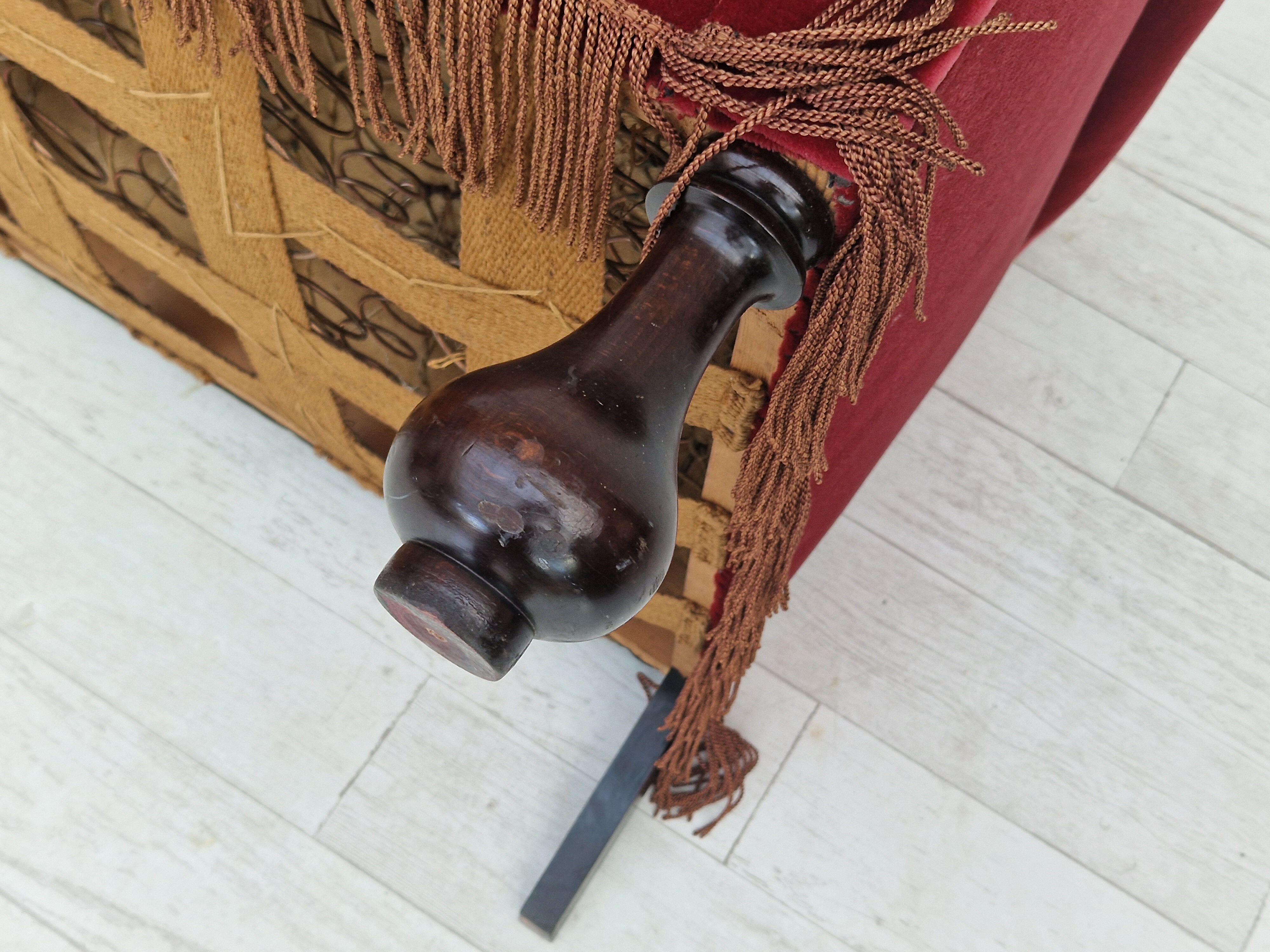 1960s, Danish vintage 2 seater sofa, velours