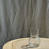 Ribbed glass ball vase