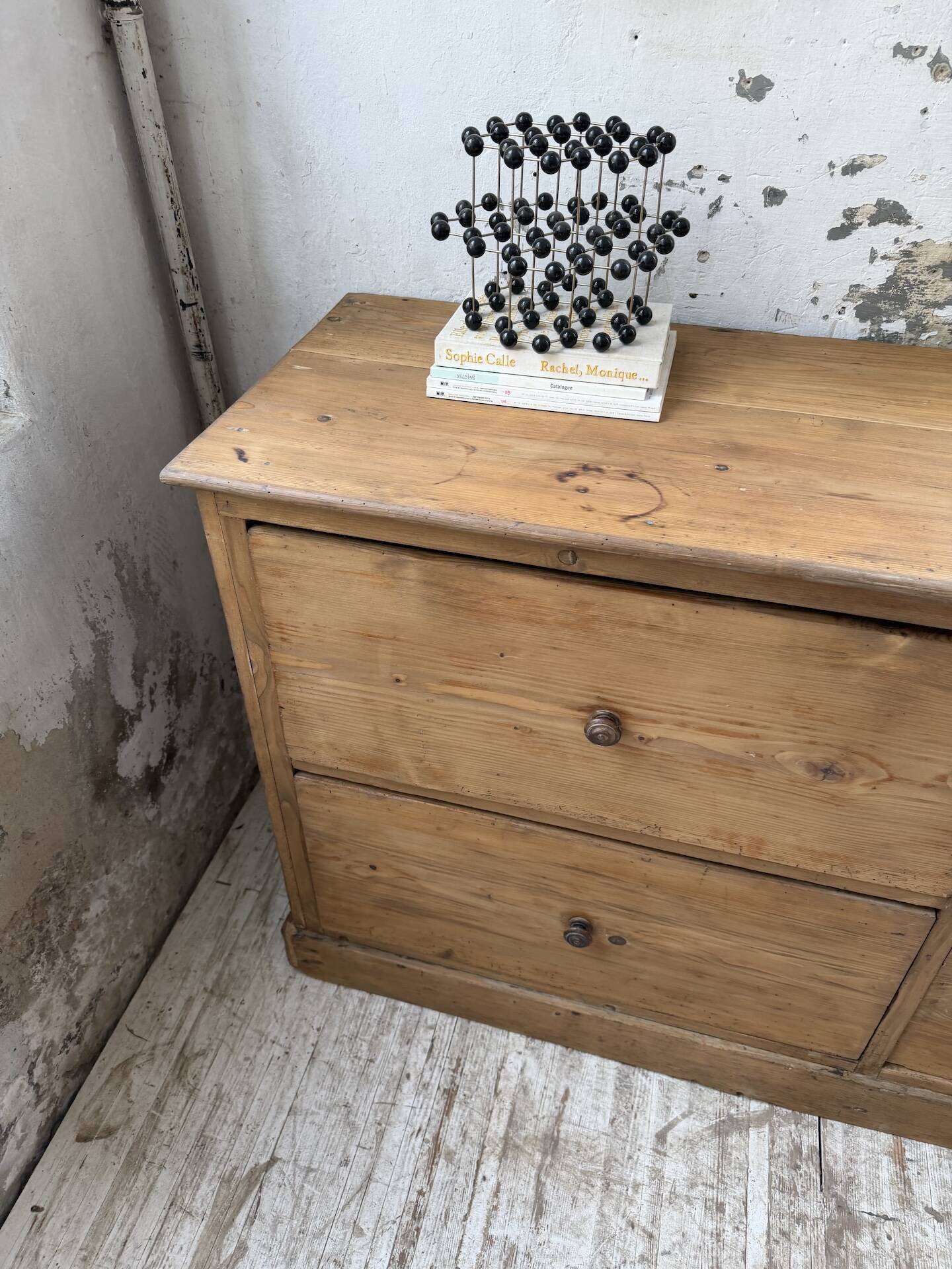 1950s pine workshop furniture 175cm