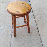 Vintage pine low stool