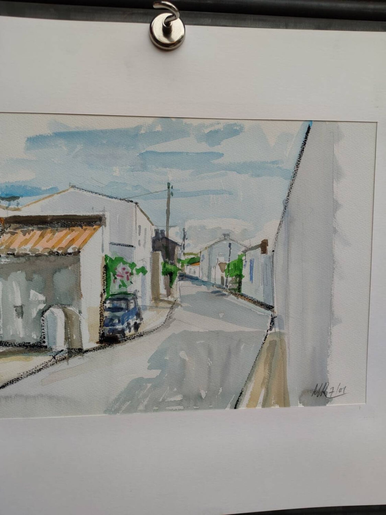 Watercolour by Michel Roubille, 2001.