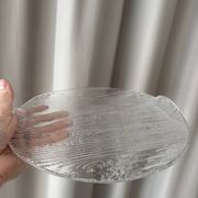 Plat en verre texturé “Bark” par Bengt Edenfalk pour Skruf