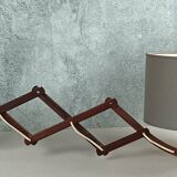 Scandinavian teak accordion lamp 1960