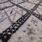 Handmade white carpet corridor 370x80cm