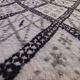 Handmade white carpet corridor 370x80cm