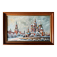 HST painting Saint Basil's Cathedral under the snow Moscow Russian school