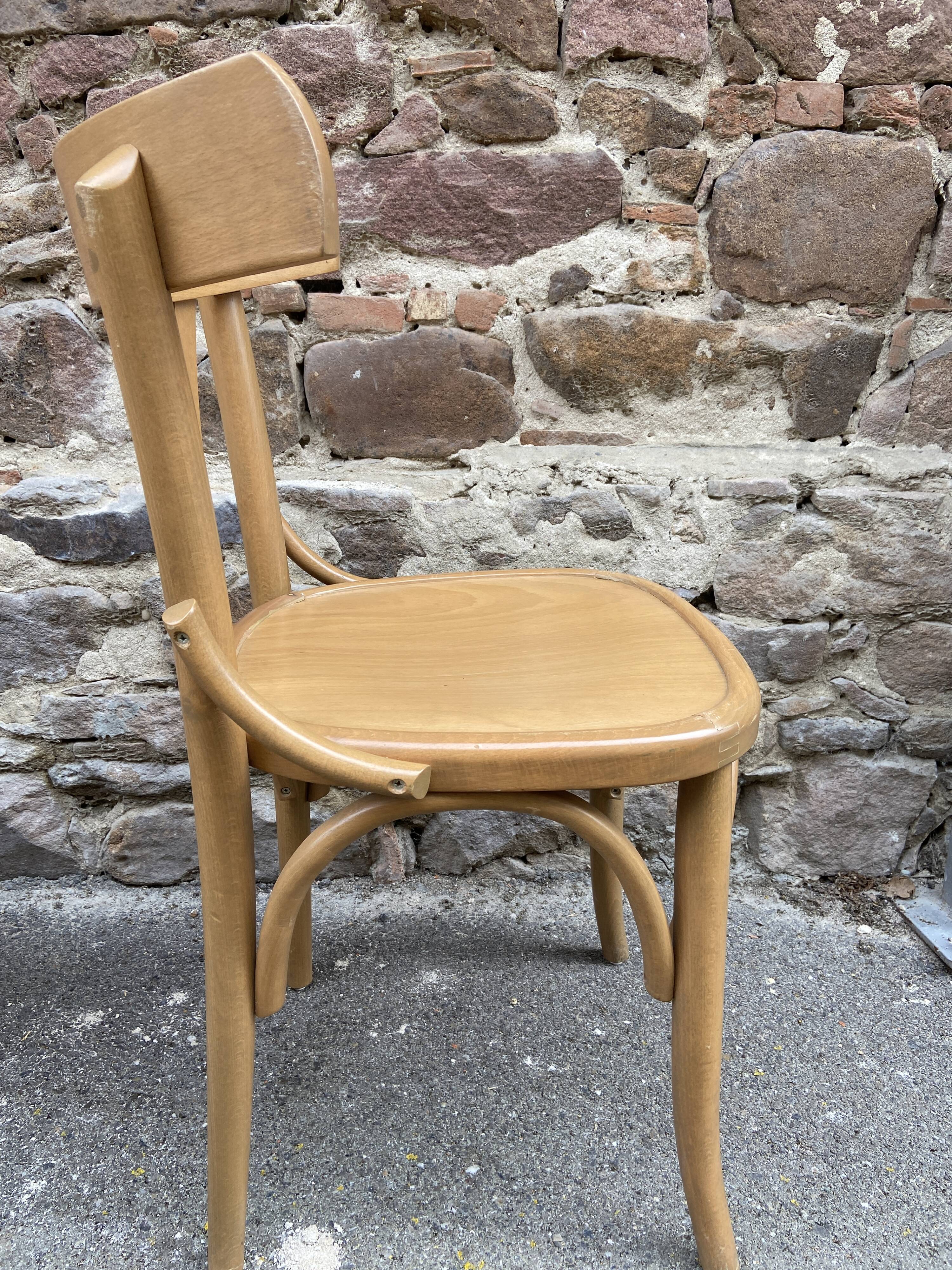 Viennese chairs Bent wood Restaurant Paris bistro Fischel 1980