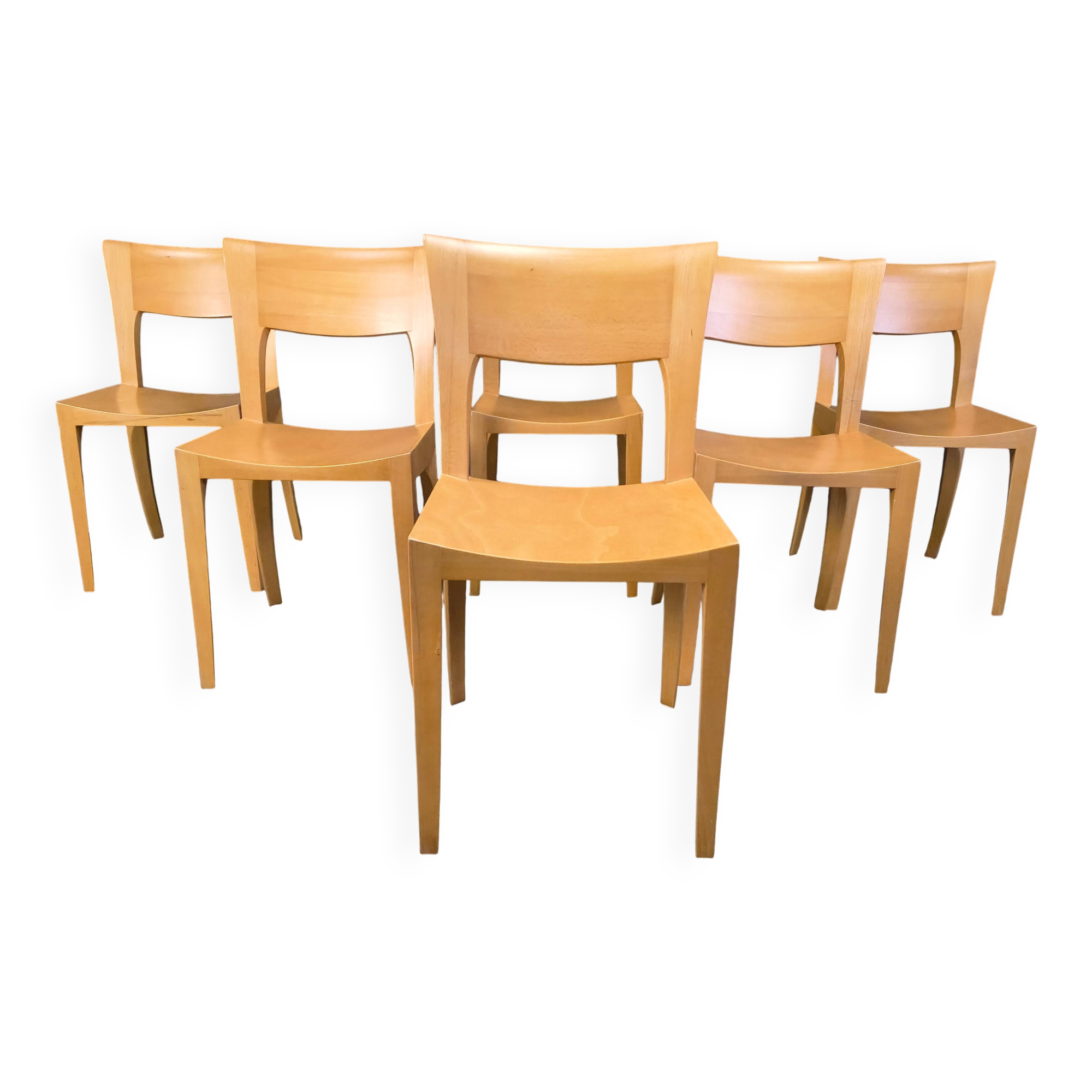 Vintage oak dining chairs, 1980s - Belgium