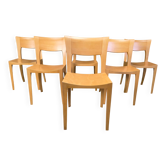 Vintage oak dining chairs, 1980s - Belgium