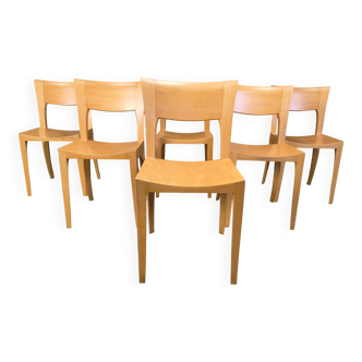 Vintage oak dining chairs, 1980s - Belgium