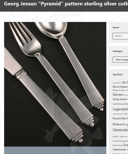 Coffret James Krenov avec service de couverts « Pyramide » par Georg Jensen