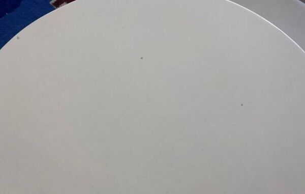 Table basse ronde design SPACE age vintage, plateau tournant