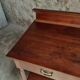 Antique mahogany console with drawer and shelf, French serving table, circa 1900.