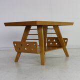 Table basse en bouleau de conception hollandaise par Wilhelm Lutjens pour Den Boer Gouda