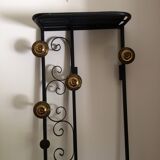 Coat hanger on wrought iron feet