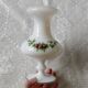 White opaline vase decorated with roses