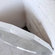 Miroir hexagonal métal brossé 1970