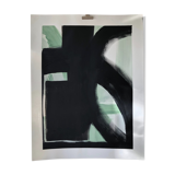 Noir 8 - original work on paper 50x65