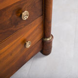 Commode Biedermeier, France, 19ème siècle, Bois de noyer massif