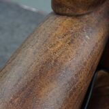 Fauteuil à oreilles en cuir de mouton