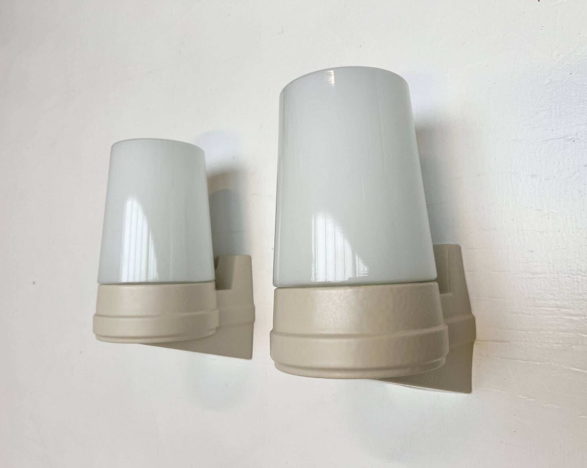 Set of glass wall lamps by Sigvard Bernadotte for Ifö, 1960’s