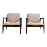 Kvadrat Paire personnalisable de fauteuils restaurés du milieu du siècle, années 1960