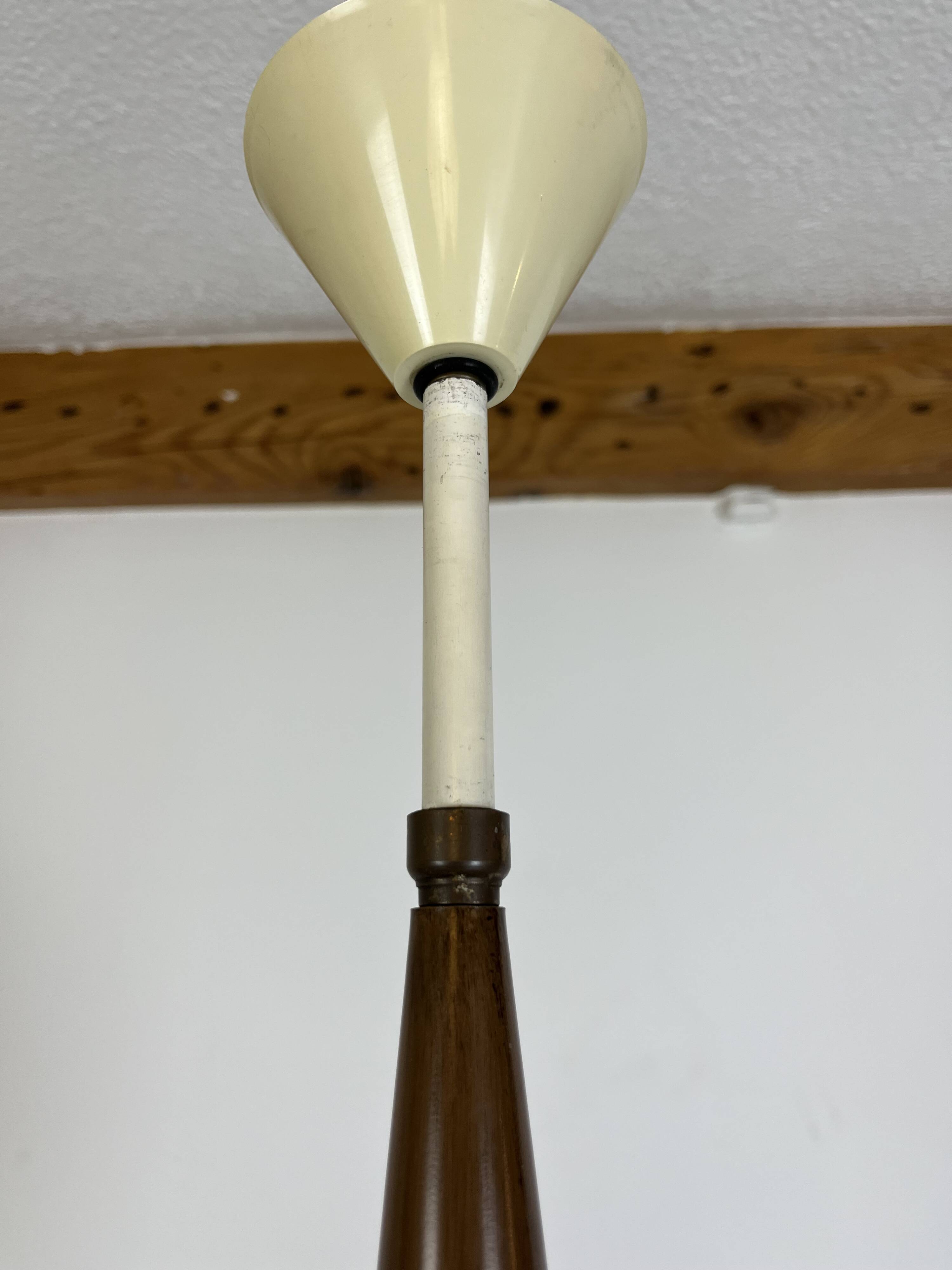 Scandinavian opaline pendant light from the 60s