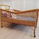 Vintage rattan baby bed