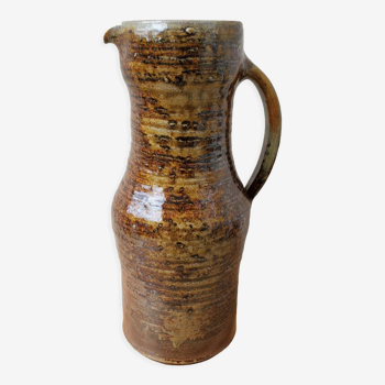 Stoneware vase pitcher signed Heraud
