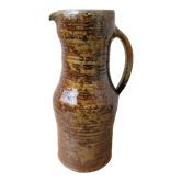 Stoneware vase pitcher signed Heraud