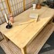 Raw wood coffee table