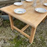 Rustic wooden farmhouse table