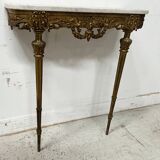 Louis XVI style console in chiselled bronze, 20th century.