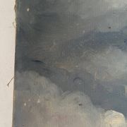 Paysage de printemps avec arbre, signé