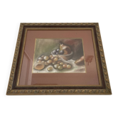 Old painting Still Life Fruits Framed Gold 52x46cm