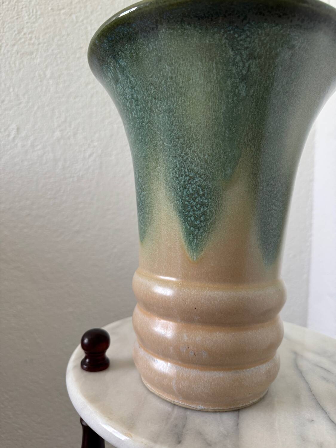 Art Deco flamed stoneware vase