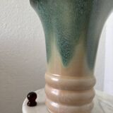 Art Deco flamed stoneware vase