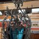 Lanterne en fer forgé et vitraux début XXème