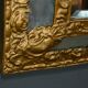 Small Mirror with Parcloses in Repoussé Brass – 1900