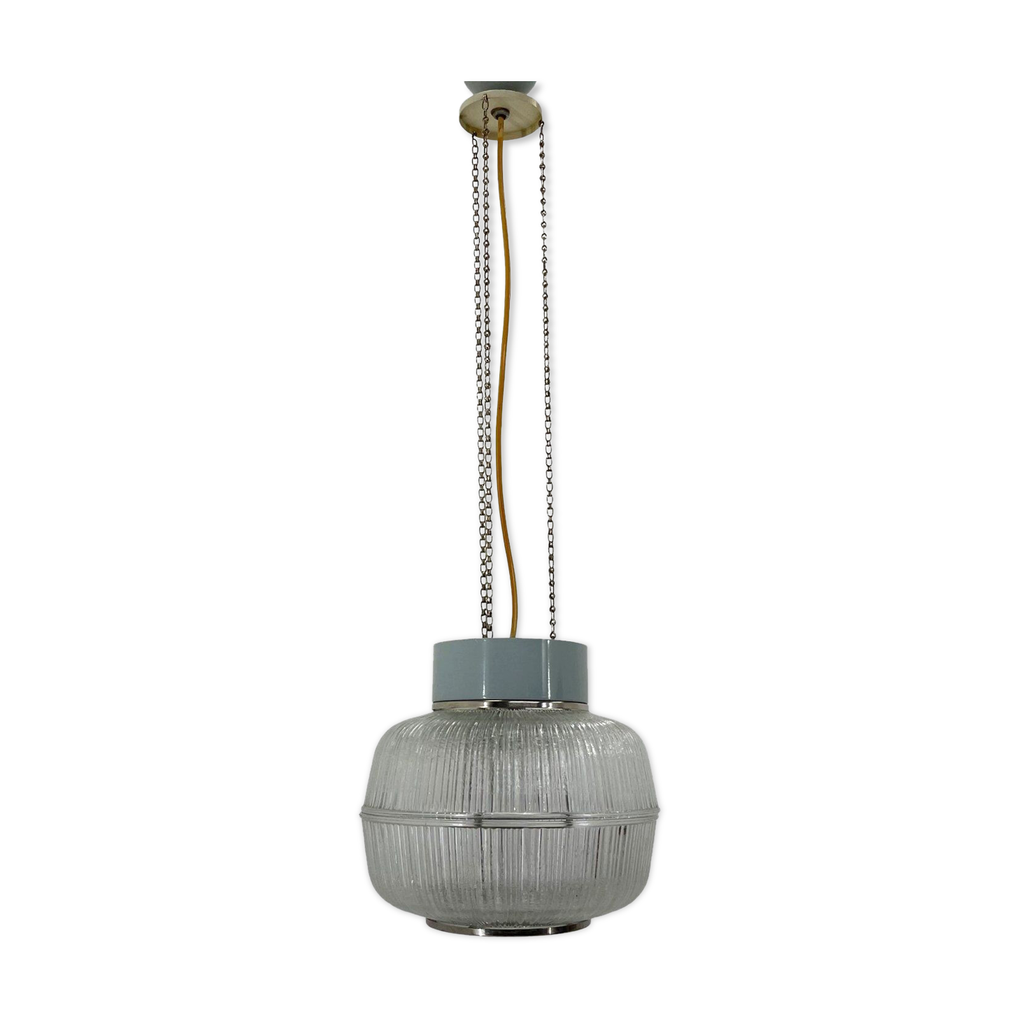 1960's Glass & Metal Pendant, Czechoslovakia