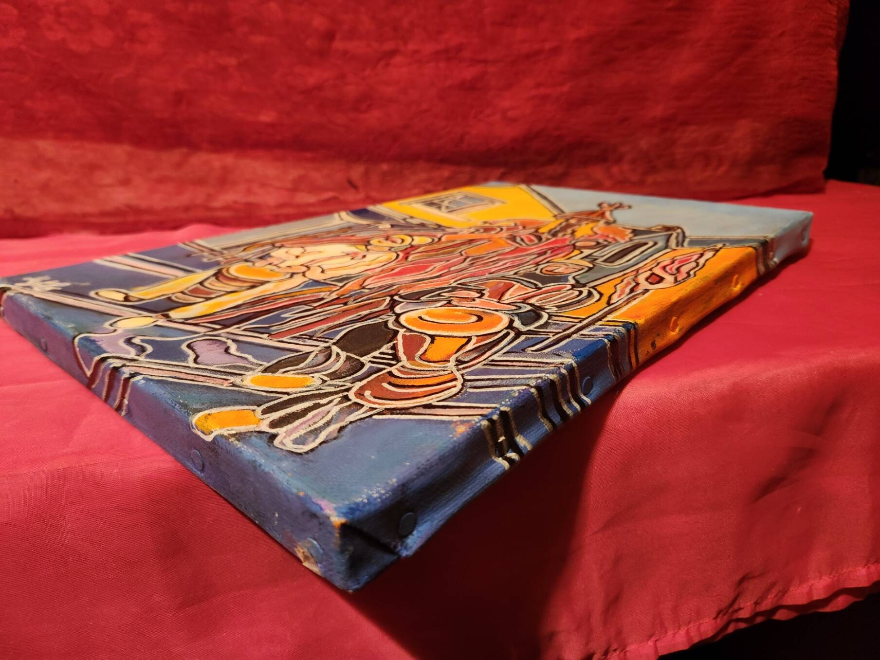 Oil painting on canvas The Waders Myklo Garcia Florensac