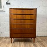 Scandinavian chest of drawers 6 drawers vintage teak, 60s
