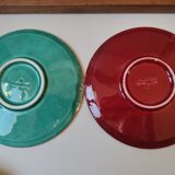 Set of 2 vintage Magdalithe plates made in France
