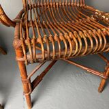 Pair of rattan armchairs 1930