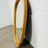 Scandinavian style wooden rim rearview mirror